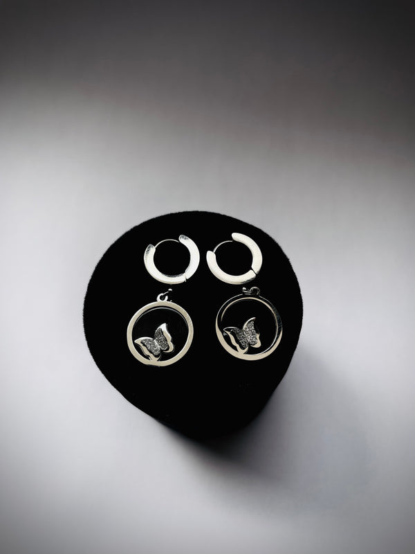 Black Butterfly Studs