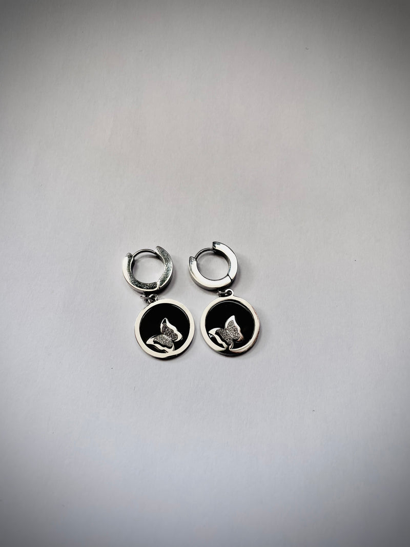Black Butterfly Studs