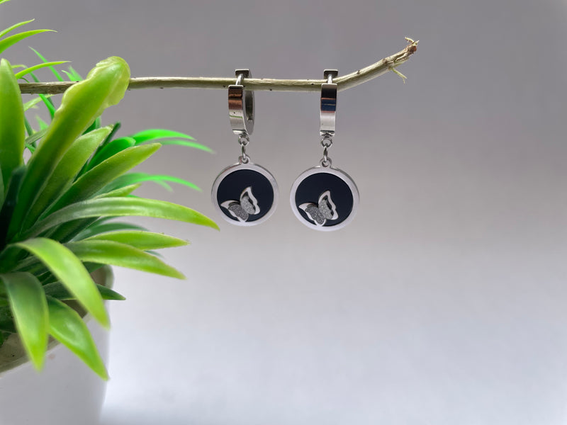 Black Butterfly Studs