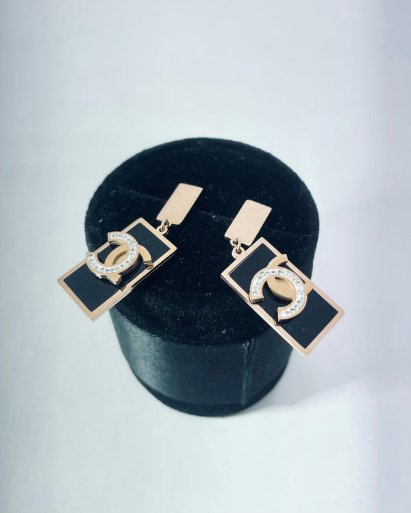 Black Luxe Hoops
