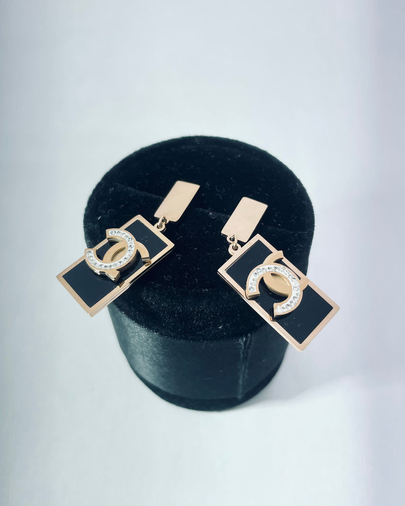 Black Luxe Hoops