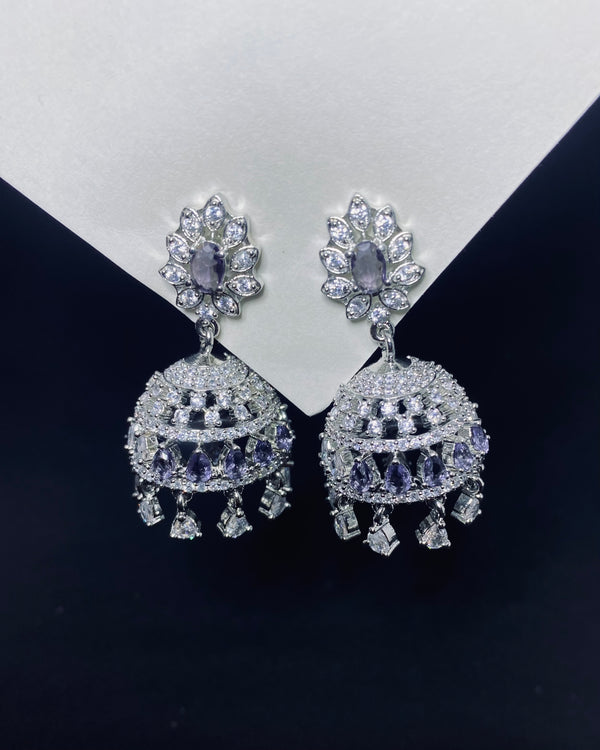 Royal Cluster Studs (Purple Accent)