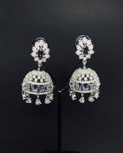 Royal Cluster Studs (Purple Accent)